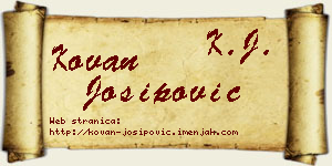 Kovan Josipović vizit kartica